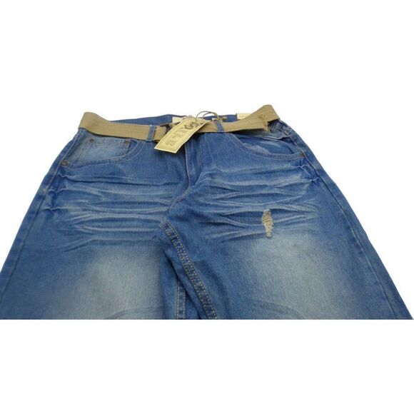 Agile Men’s Style AP23576 Straight Leg Belted Jeans, 33” inseam - Picture 12 of 13